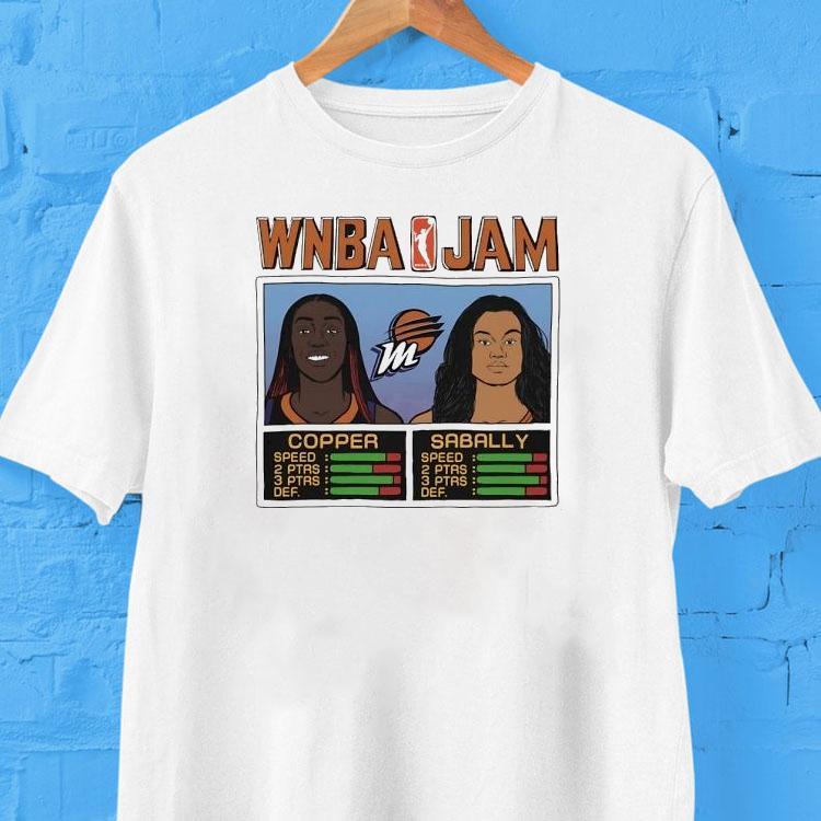  Wnba Jam Kahleah Copper And Satou Sabally Phoenix Mercury Basketball Tshirt