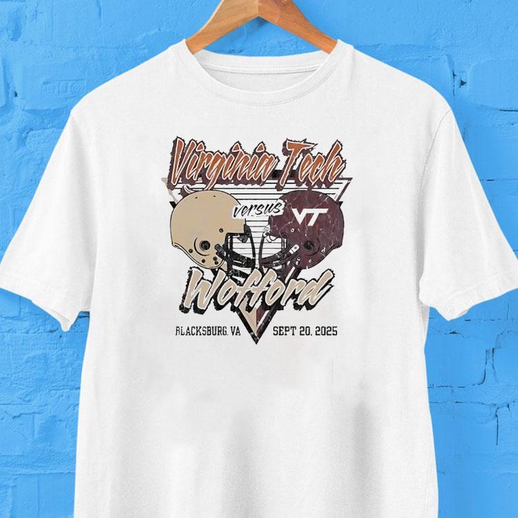  Wofford Terriers Vs Virginia Tech Hokies Football Helmet  Tshirt
