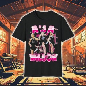 A Ja Wilson Riyadh Las Vegas Aces Basketball Graphic Tshirt