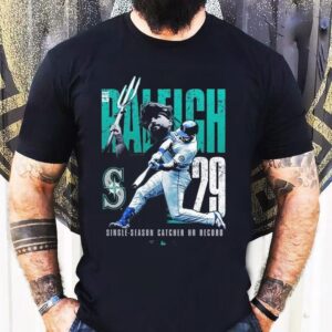 Cal Raleigh Seattle Mariners Single Season Catcher Home Run Record Tshirt