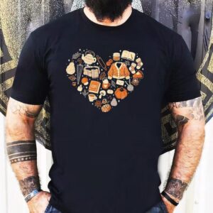 Cozy Autumn Hear Tshirt