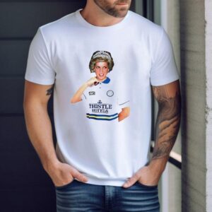 Diana Princess Of Wales Wearing A Leeds United Home Football Tshirt