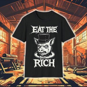Eat The Rich Pig Head Tshirt