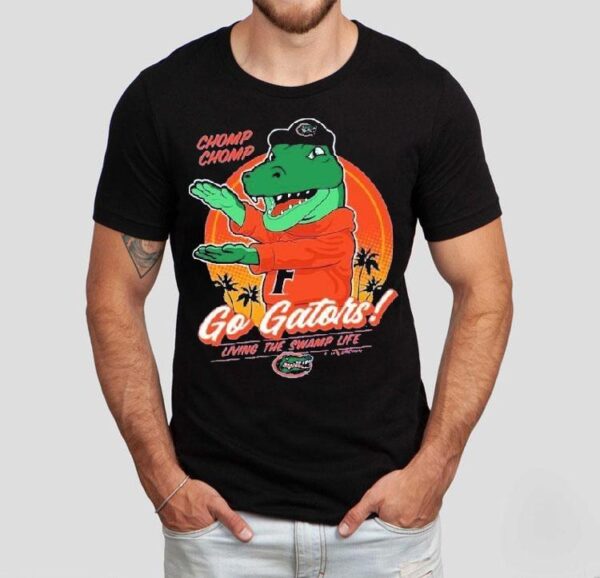 Florida Gators Chomp Chomp Living The Swamp Life Flogrown Rally Mascot Shirt