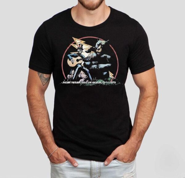 Grateful Dead Pauley Pavilion Ucla Los Angeles Ca Dave’s Picks Vol. 5 Skeleton Guitar Bear Shirt