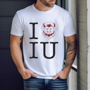 Indiana Hoosiers I Heart Iu Bison Tshirt