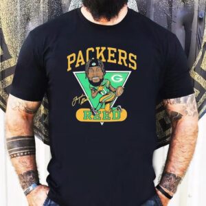 Jayden Reed Green Bay Packers Football Signature Cartoon Tshirt