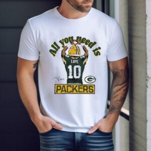 Jordan Love All You Need Is Green Bay Packers Tshirt