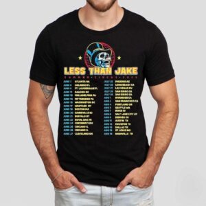 Less Than Jake Summer Circus Tour Dates Skull Globe Tshirt
