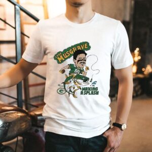 Luke Musgrave Making A Splash Green Bay Packers Football Cartoon Tshirt