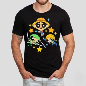 Monkey D Luffy Roronoa Zoro And Sanji From One Piece Style Of The Powerpuff Girls Tshirt