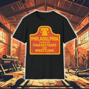 Philadelphia Phillies Cheesesteaks And Wrestling Philly Tshirt