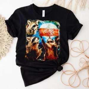 Raccoon With Dr Pepper Under Moon Tshirt