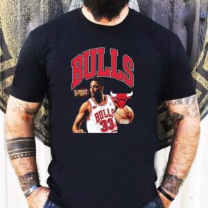 Scottie Pippen Chicago Bulls Basketball Nba Finals Signature Tshirt