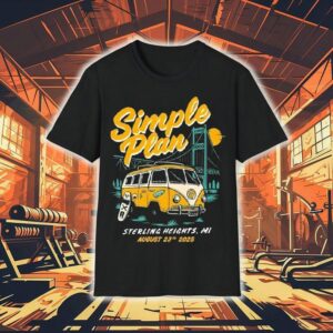 Simple Plan Tour Sterling Heights Michigan August Tshirt