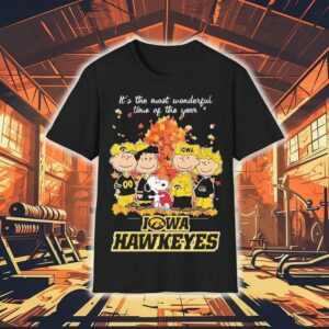 Snoopy And Friends The Peanuts Iowa Hawkeyes It S The Most Wonderful Time Of The Year Tshirt
