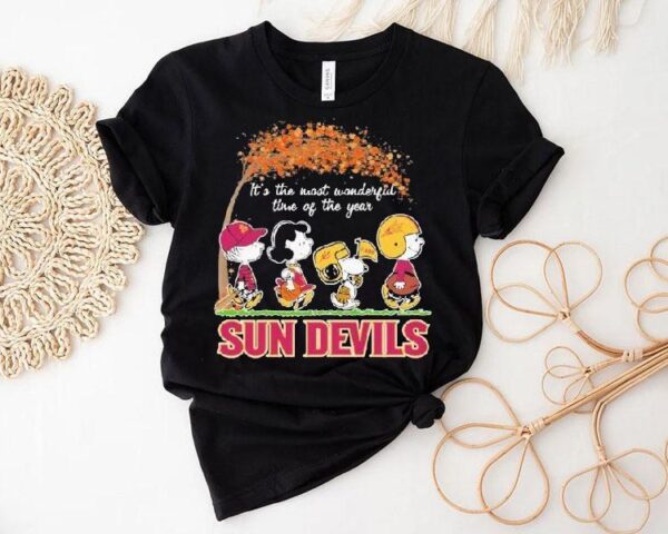 Snoopy The Peanuts Arizona State Sun Devils It’s The Most Wonderful Time Of The Year Shirt