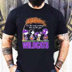 Snoopy The Peanuts Northwestern Wildcats It S The Most Wonderful Time Of The Year Tshirt