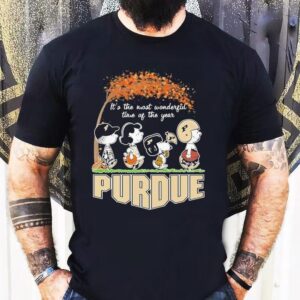Snoopy The Peanuts Purdue Boilermakers It S The Most Wonderful Time Of The Year Tshirt