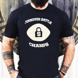 Turnover Battle Champs Football Lock Tshirt