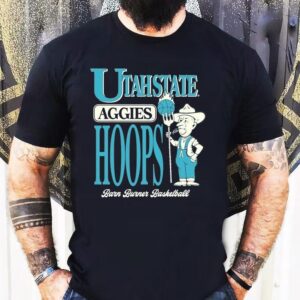 Utah State Aggies Barn Burner Farmer Hoops Tshirt