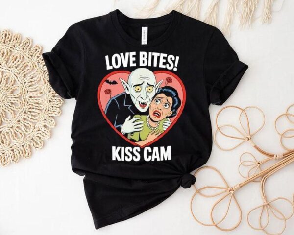 Vampire Love Bites Kiss Cam Parody Halloween Shirt