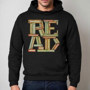 A Stack Of Books Creating The Word Read Hoodie