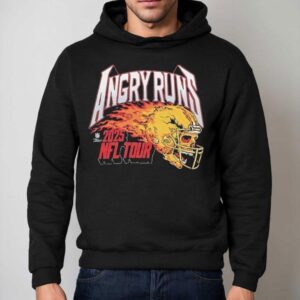 Angry Runs Nfl Tour Helmet Skull Flames Hoodie
