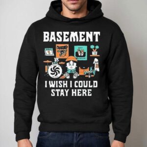 Basement I Wish I Could Stay Here Pug Hoodie