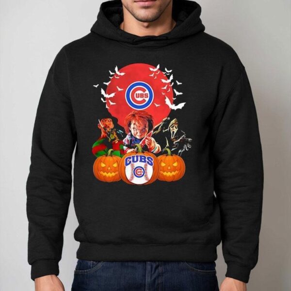 Chicago Cubs Chucky Freddy Krueger And Ghostface Horror Movie Halloween Shirt