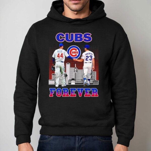 Chicago Cubs City Skyline Rizzo And Sandberg Forever Signatures Shirt