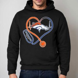 Denver Broncos Nurse Heartbeat Stethoscope Hoodie