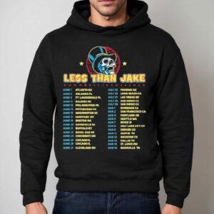 Less Than Jake Summer Circus Tour Dates Skull Globe Hoodie