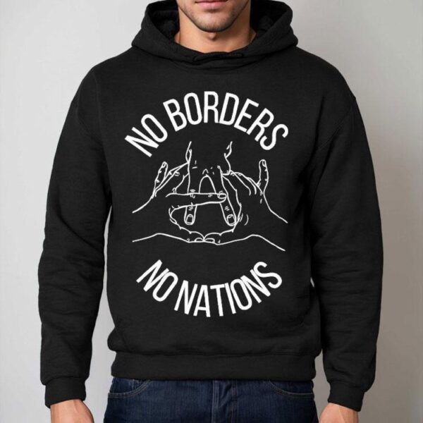 No Borders No Nations Anti-fascist Hands Shirt