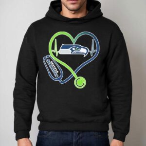 Seattle Seahawks Nurse Heartbeat Stethoscope Hoodie
