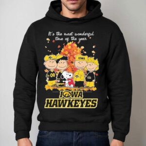 Snoopy And Friends The Peanuts Iowa Hawkeyes It S The Most Wonderful Time Of The Year Hoodie