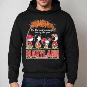 Snoopy The Peanuts Maryland Terrapins It S The Most Wonderful Time Of The Year Hoodie