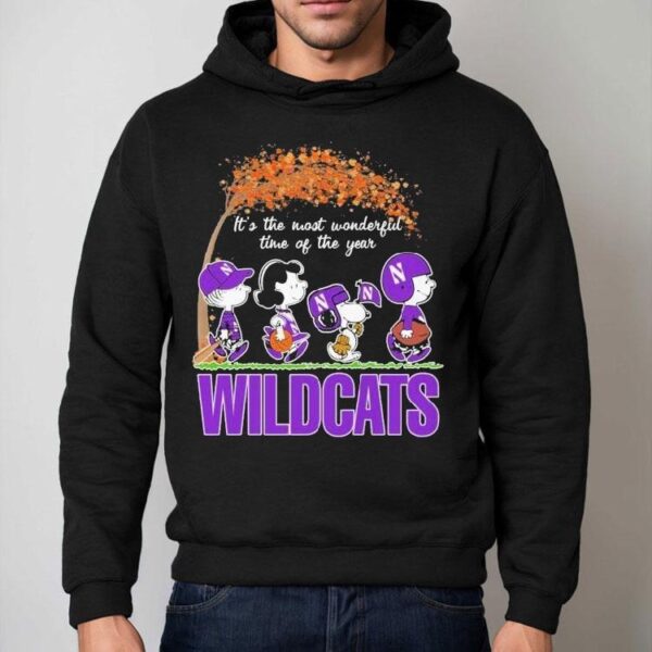 Snoopy The Peanuts Northwestern Wildcats It’s The Most Wonderful Time Of The Year Shirt