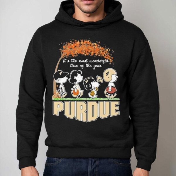 Snoopy The Peanuts Purdue Boilermakers It’s The Most Wonderful Time Of The Year Shirt