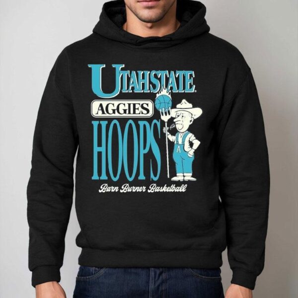 Utah State Aggies Barn Burner Farmer Hoops Shirt