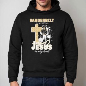 Vanderbilt Commodores In My Veins Jesus In My Hear Hoodie