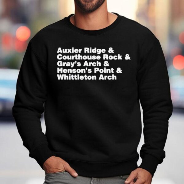 Auxier Ridge And Courthouse Rock And Gray’s Arch And Henson’s Point And Whittleton Arch Red River Gorge Shirt