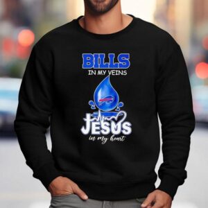 Buffalo Bills My Veins Jesus In My Hear Sweatshirt
