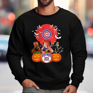 Chicago Cubs Chucky Freddy Krueger And Ghostface Horror Movie Halloween Sweatshirt