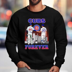 Chicago Cubs City Skyline Rizzo And Sandberg Forever Signatures Sweatshirt
