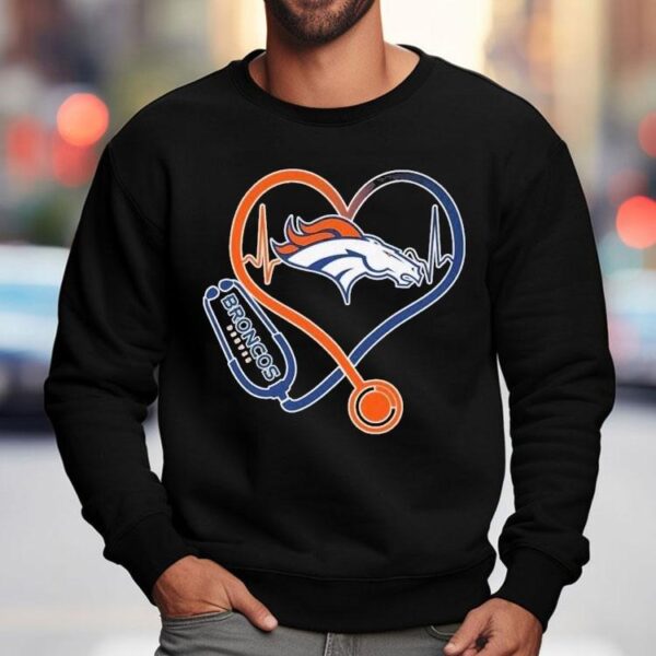 Denver Broncos Nurse Heartbeat Stethoscope Shirt