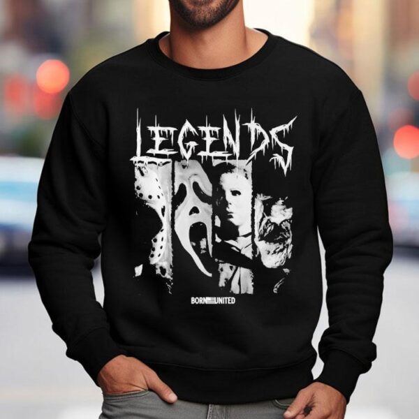 Jason Voorhees Ghostface Michael Myers And Freddy Krueger Legends Of Fear Born United Horror Characters Shirt