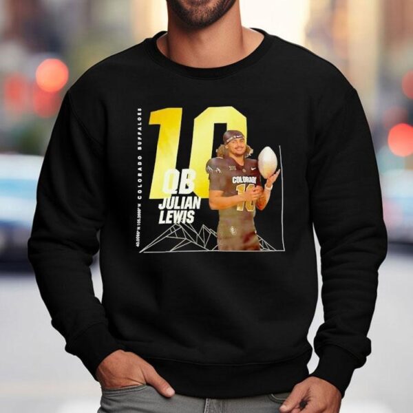 Julian Lewis 10 Qb Colorado Buffaloes Football Shirt