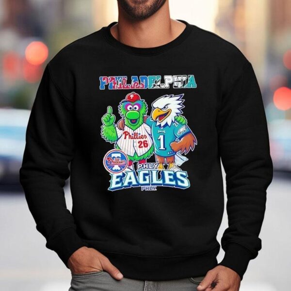 Philadelphia Phillies And Philadelphia Eagles Mascot Shirt