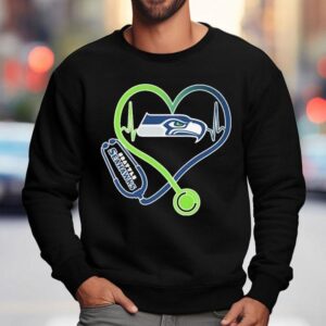 Seattle Seahawks Nurse Heartbeat Stethoscope Sweatshirt